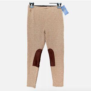 NWT! NEW POLO RALPH LAUREN TAN BROWN PATCHES RIDING PANTS LEGGINGS GIRLS L 12-14